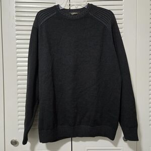 Montechiaro Men's Pullover Sweater Wool Blend Black Size 2XL